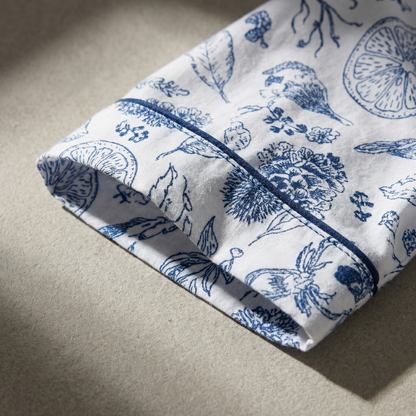 Charlotte – Bamboe stretchgebreide pyjamaset met korte mouwen