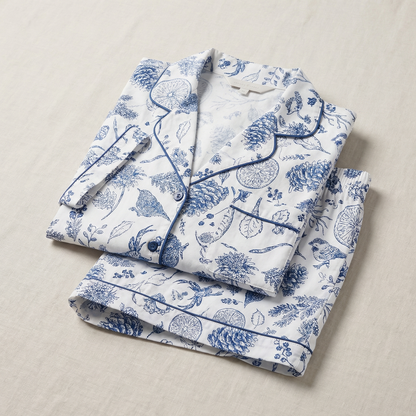 Charlotte – Bamboe stretchgebreide pyjamaset met korte mouwen