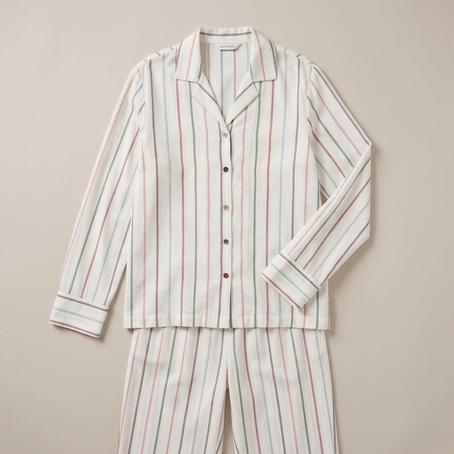 Emily – Zacht geweven pyjamatop met lange mouwen