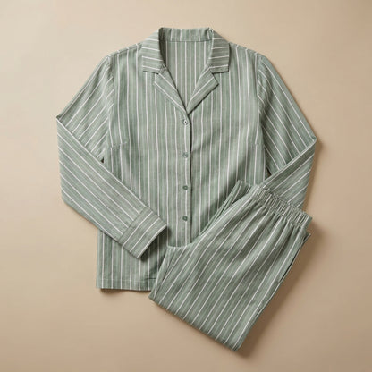 Emily – Zacht geweven pyjamatop met lange mouwen