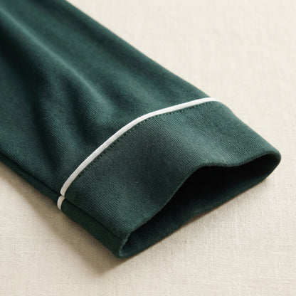 Sophia – Bamboe ribgebreide pyjamatop met lange mouwen